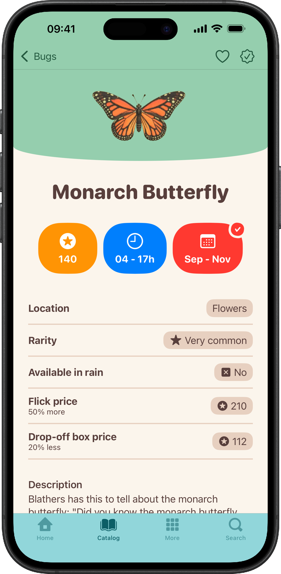 iPhone running ACNH Travel Guide