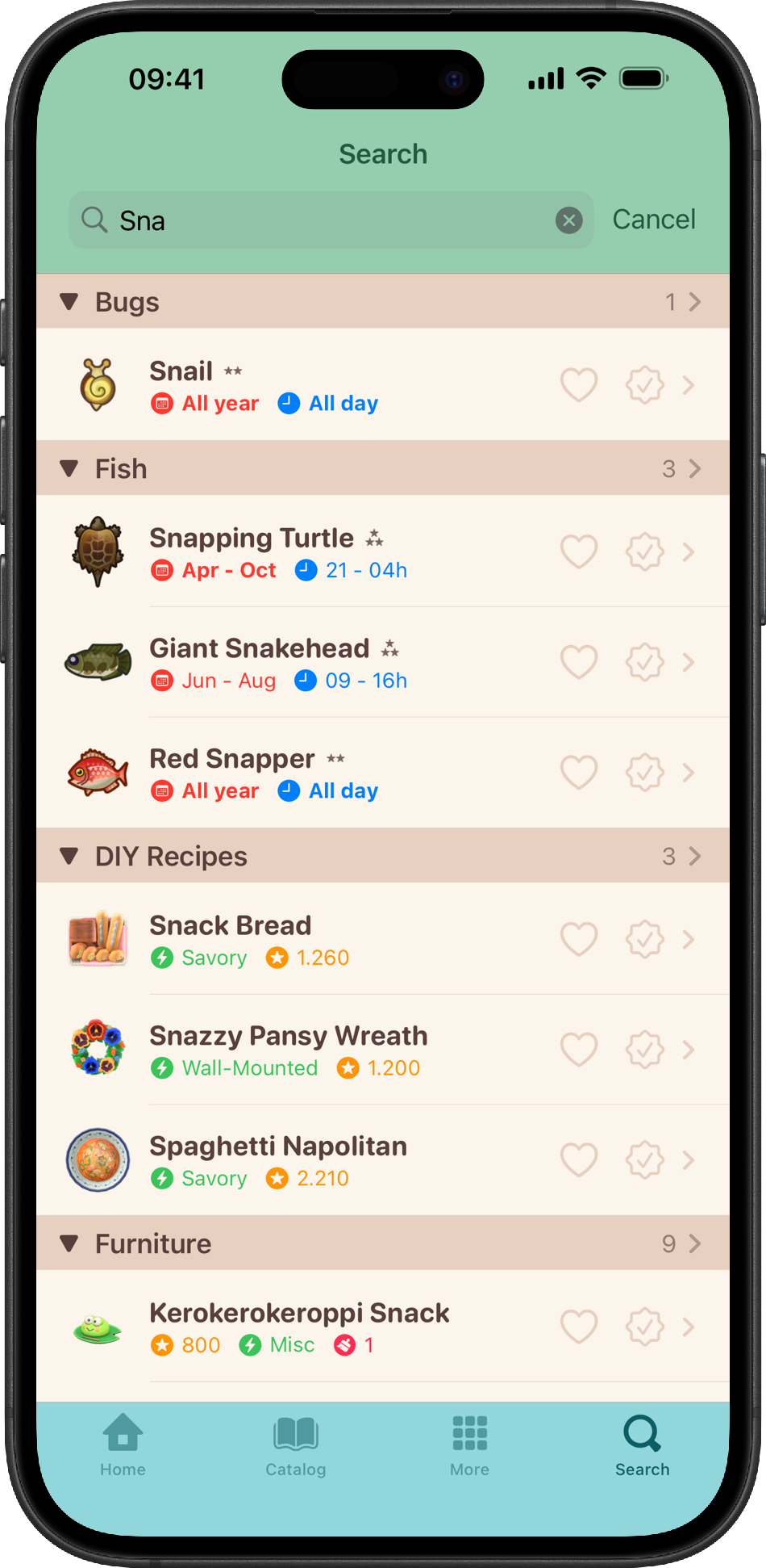 iPhone running ACNH Travel Guide